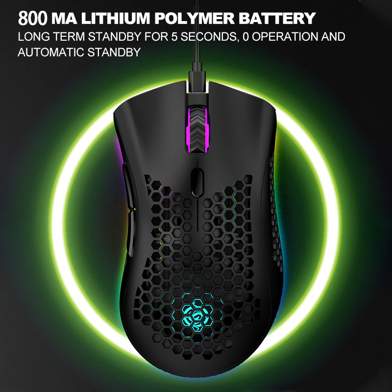 7-Color LED Backlit Wireless Gaming Mouse