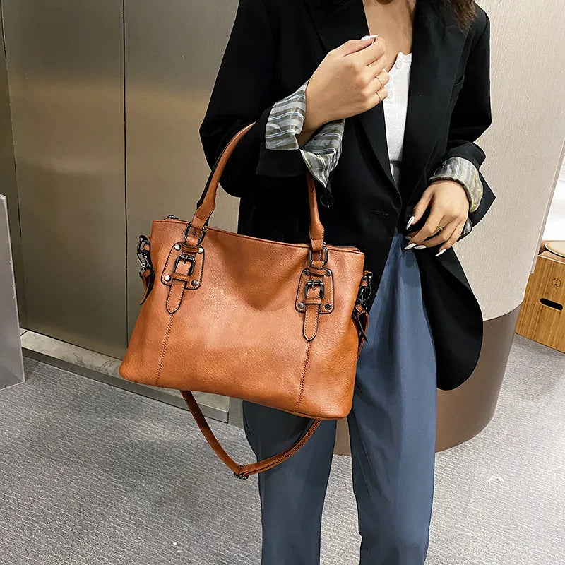 Chic Retro Shoulder Bag - High Capacity