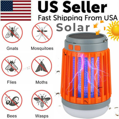 Solar-Powered Insect Zapper Lamp