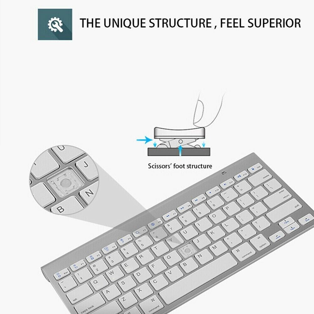 Compact Wireless Keyboard &amp; Mouse Set for Mac/PC