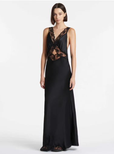 Elegant Lace Detail Maxi Dress