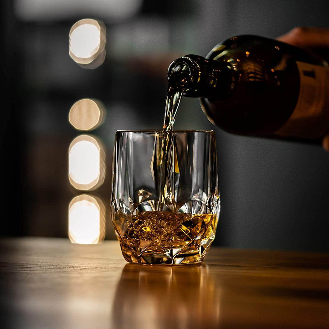 Green Crystal Whiskey Glasses