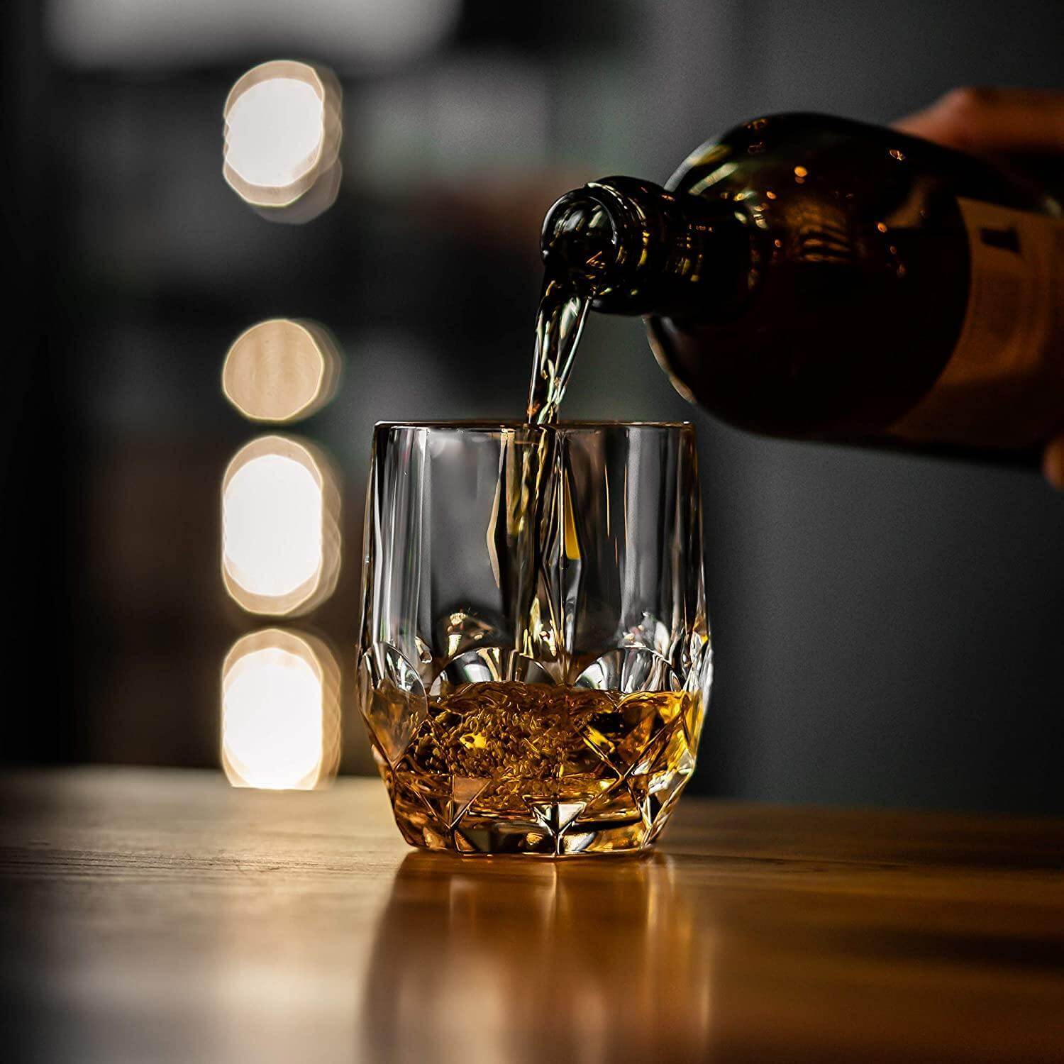 Green Crystal Whiskey Glasses