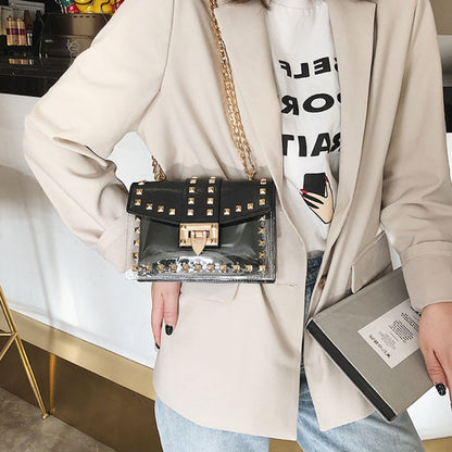 Betty Shoulder Bag -Clear/Black ChicCharm