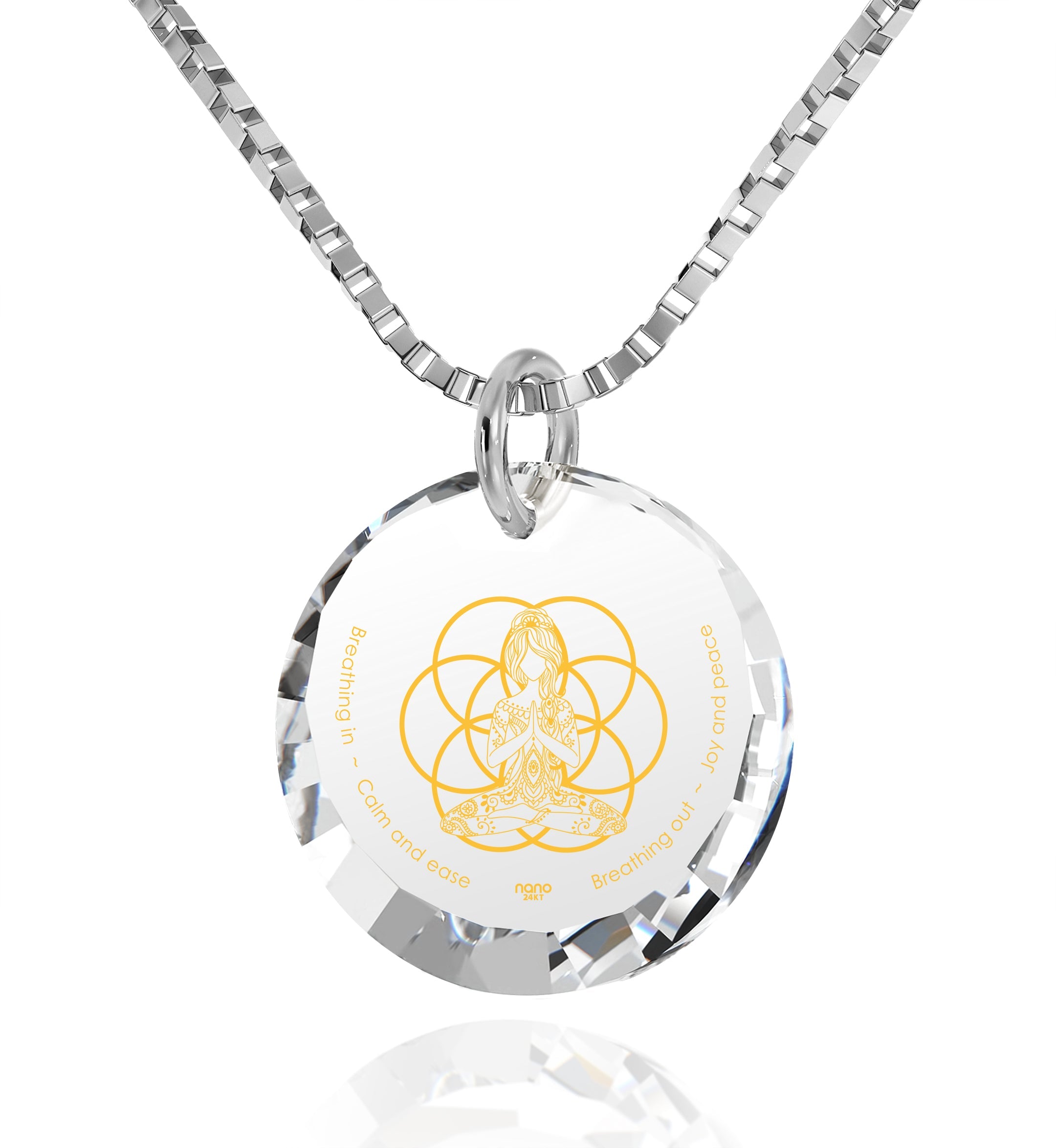 Yogi Serenity Charm necklace with mantra &