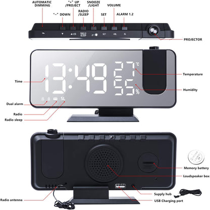 LED Digital Alarm Clock &amp; Charger