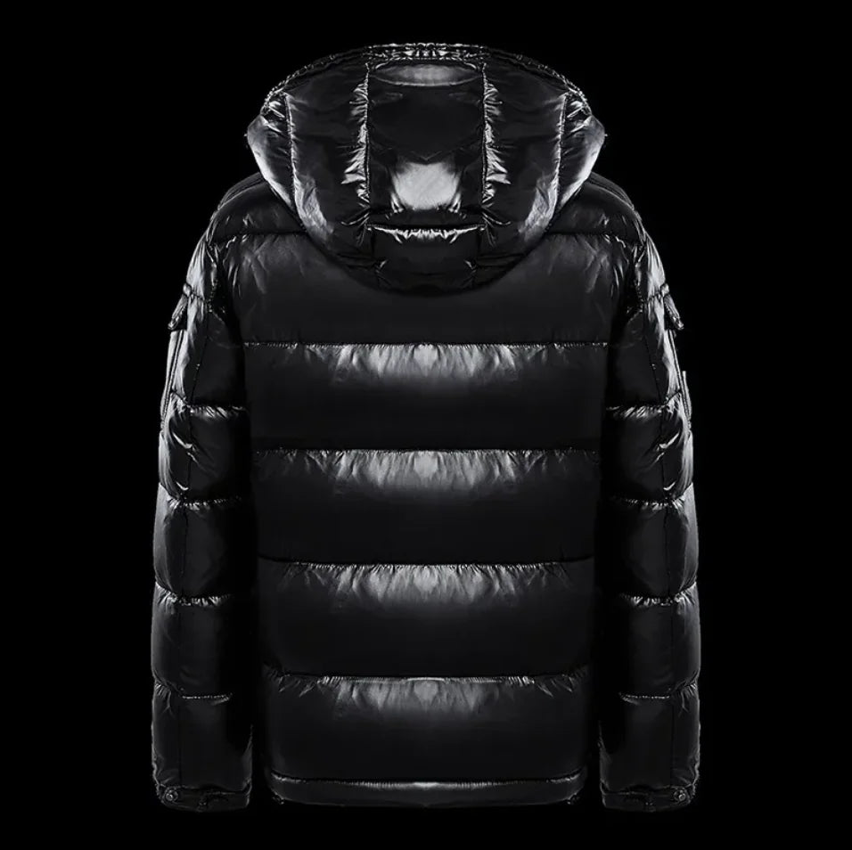 Glossy Black Twin Down Jackets