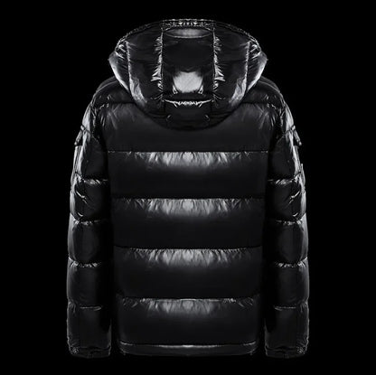 Glossy Black Twin Down Jackets