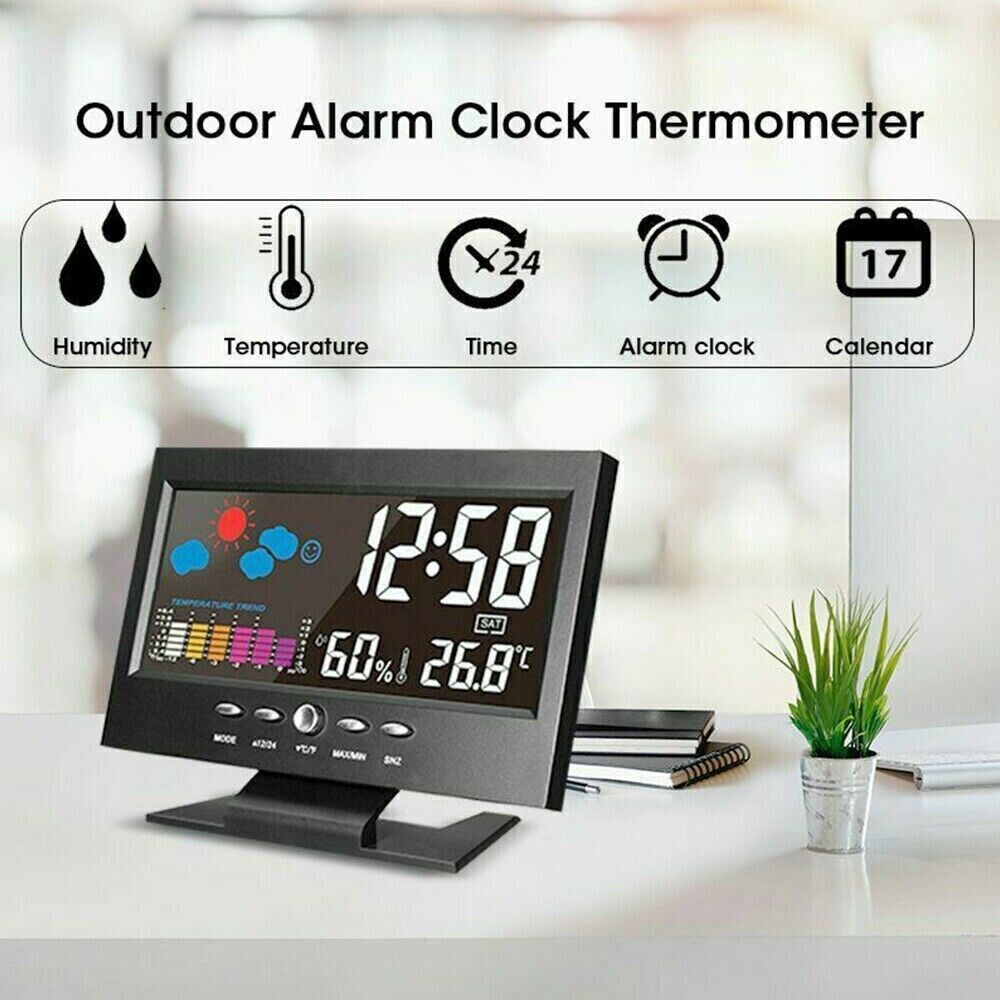 LED Multi-Function Alarm Clock with Weather Display