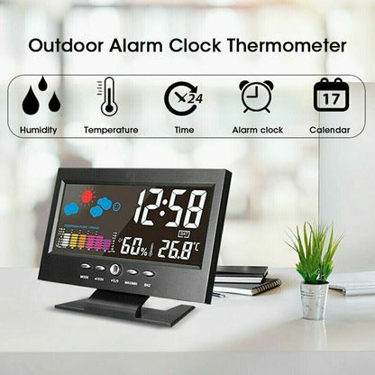 LED Multi-Function Alarm Clock with Weather Display