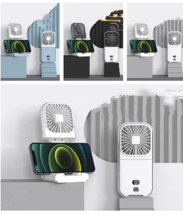 Compact Dual-Mode Travel Fan, USB Charged