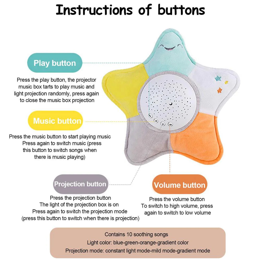 Twinkle Star LED Plush Night Light