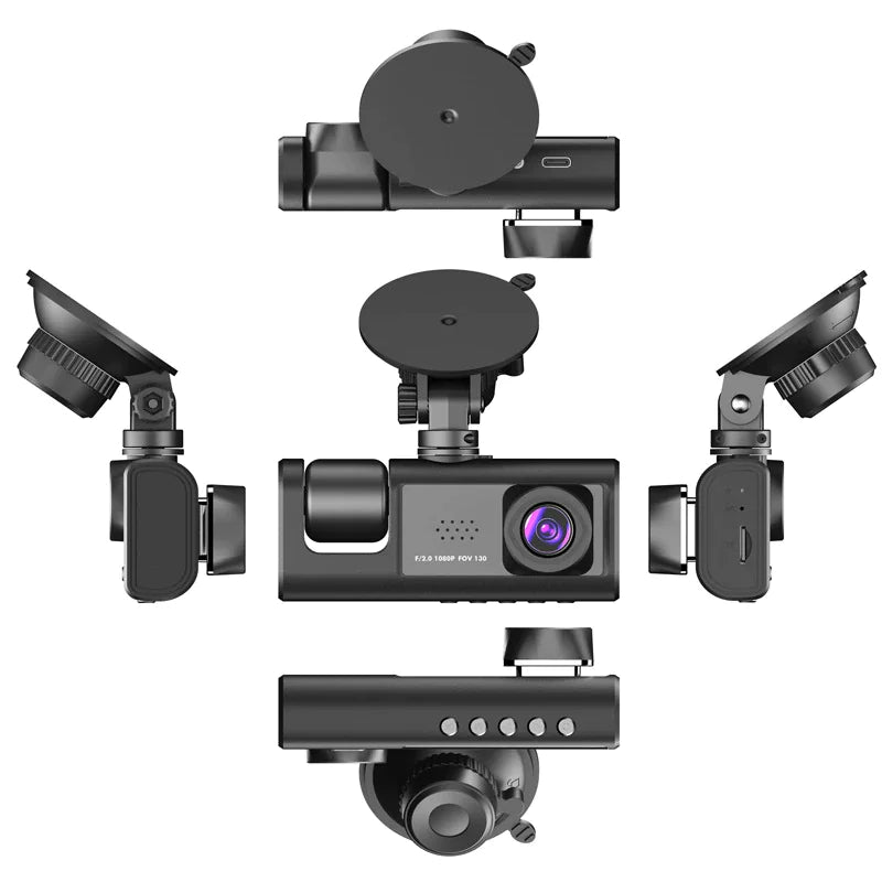 HD Triple View Dash Cam with G-Sensor