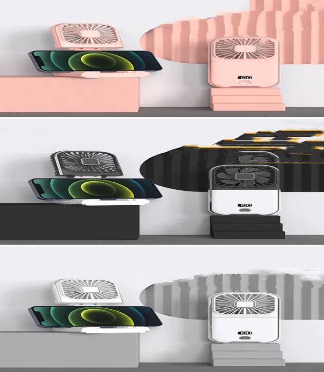 Compact Dual-Mode Travel Fan, USB Charged