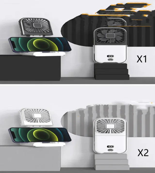Compact Dual-Mode Travel Fan, USB Charged
