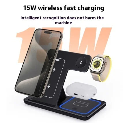 3-in-1 QuickCharge LED Wireless Stand