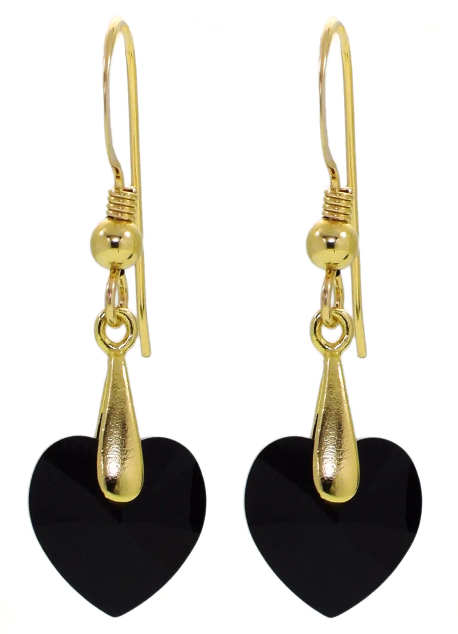 Multilingual Love Heart Necklace and Crystal Earrings Set