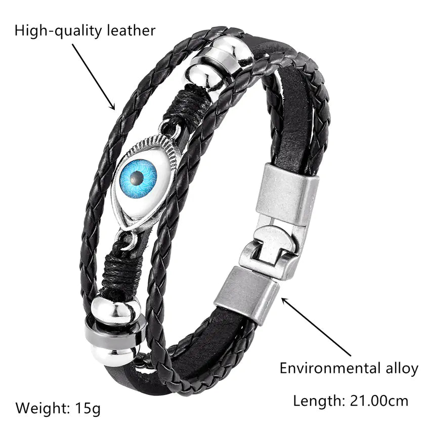 Multi-Layer Evil Eye Bracelet