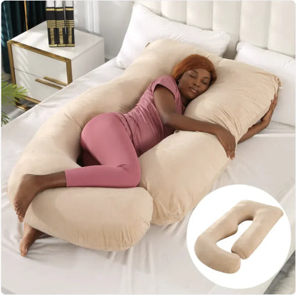 J-Shaped Pregnancy Support Pillow