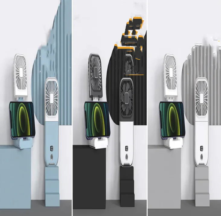 Compact Dual-Mode Travel Fan, USB Charged