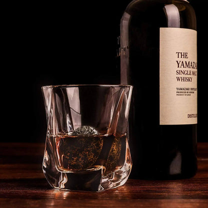Elite Whiskey Stones &amp; Twist Glass Set