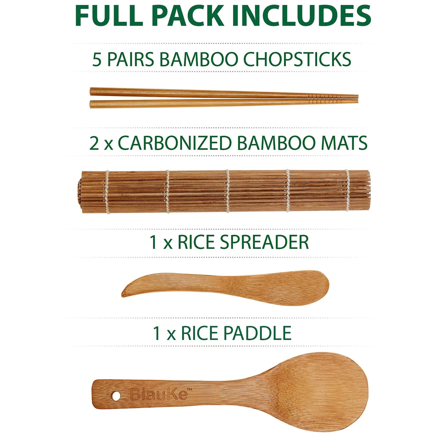 Complete Bamboo Sushi Kit for Beginners