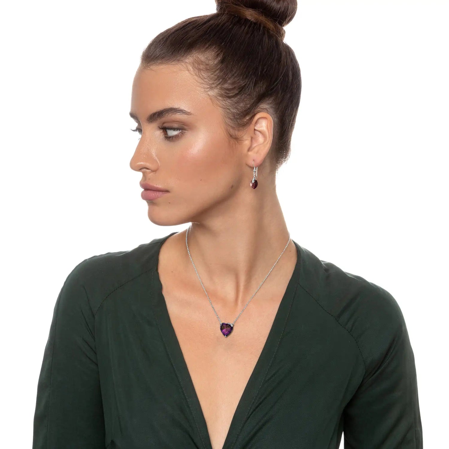 Heartfelt Silver 925 Love Pendant &amp; Earrings Set