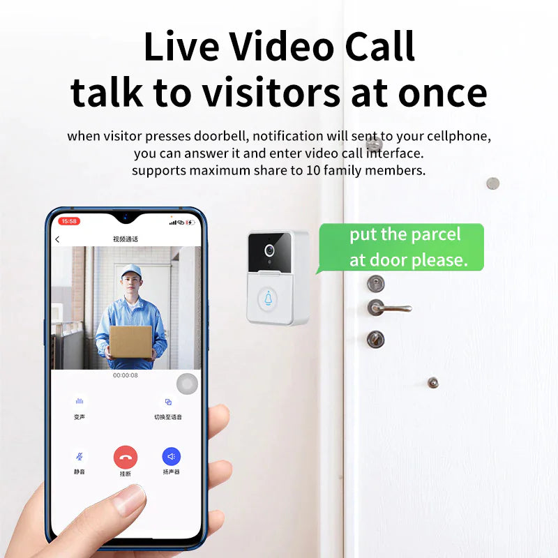 Smart WiFi Video Doorbell with Intercom