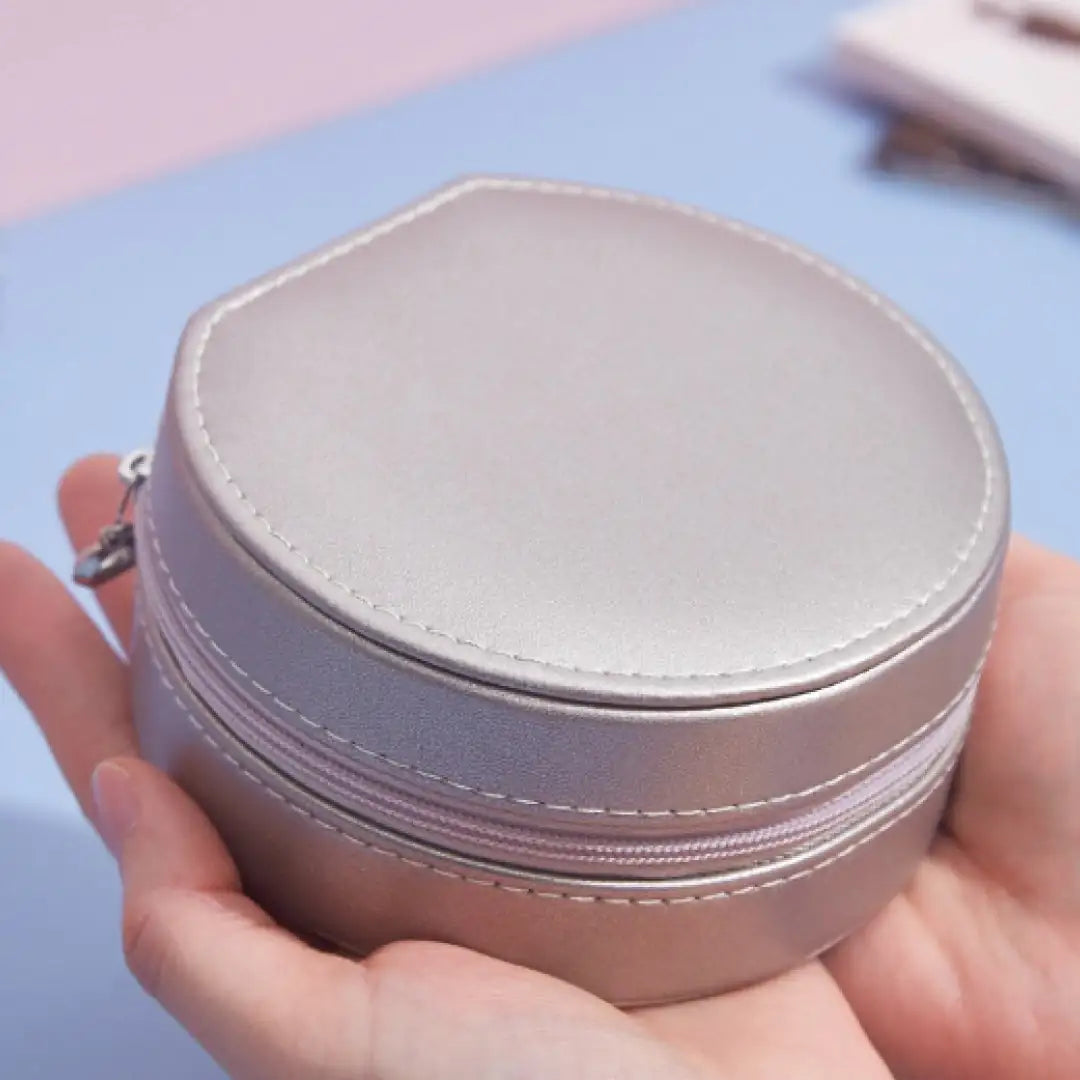 Circular Travel Jewelry Box