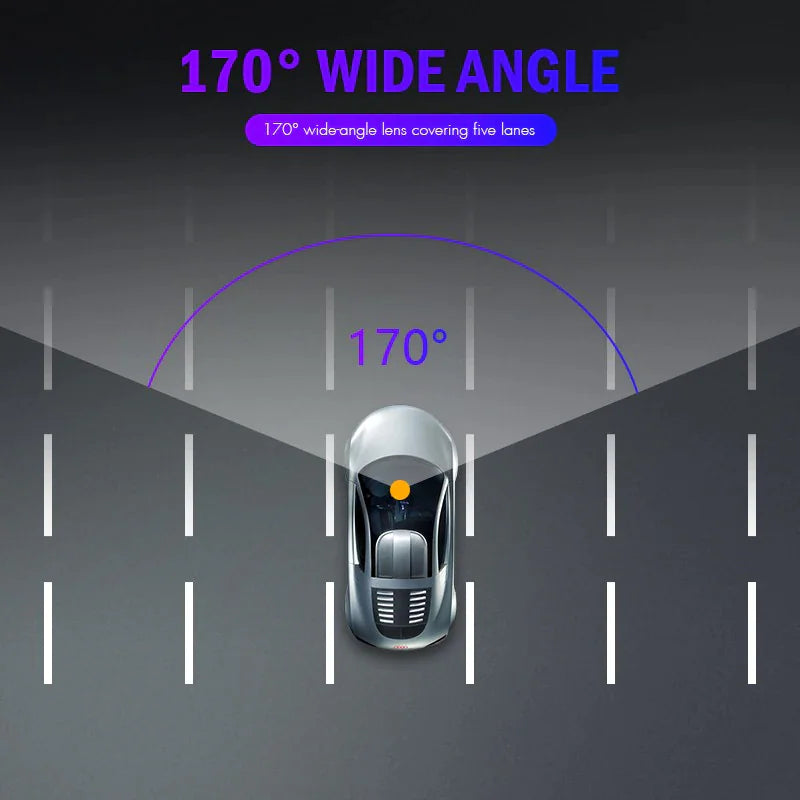 Full HD 1080P Dual Lens Car Dash Cam with 4" Screen and Night Vision