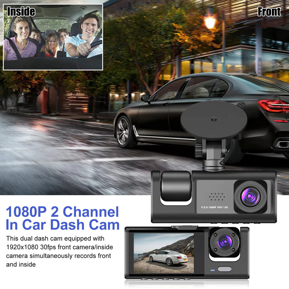 HD Triple View Dash Cam with G-Sensor