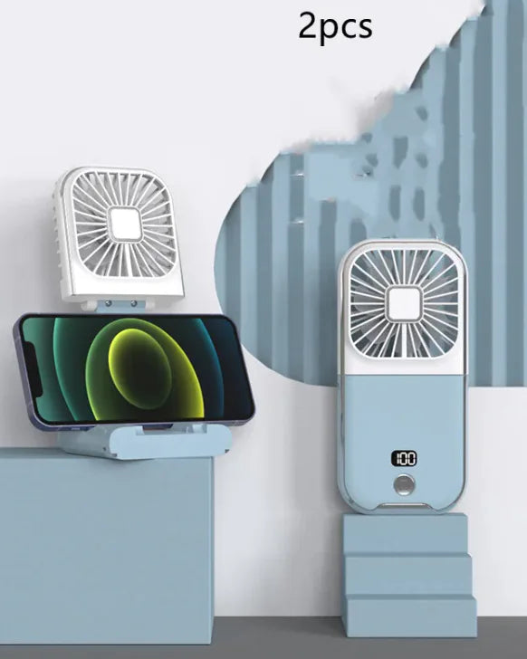 Compact Dual-Mode Travel Fan, USB Charged