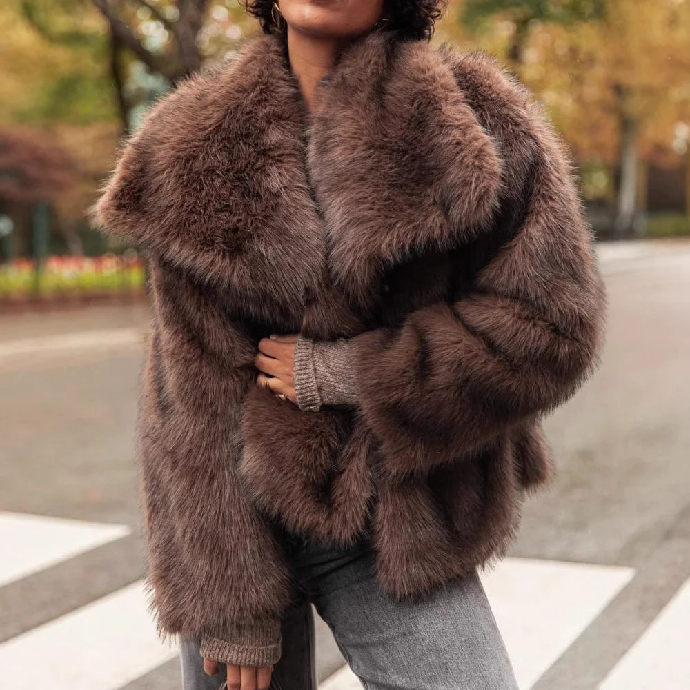 Chic Plush Fur Jacket