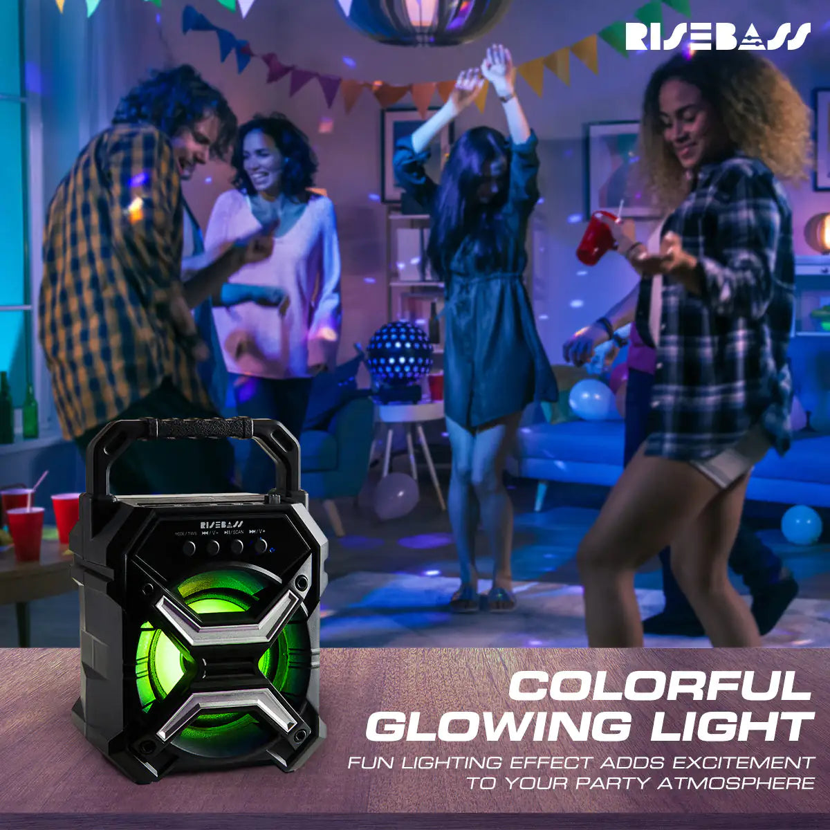 Compact Party Bluetooth Speaker with LED Effects