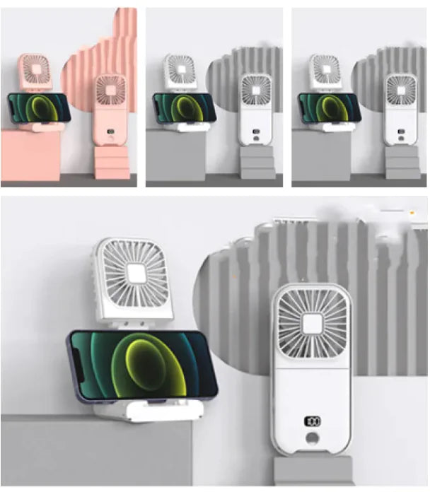Compact Dual-Mode Travel Fan, USB Charged