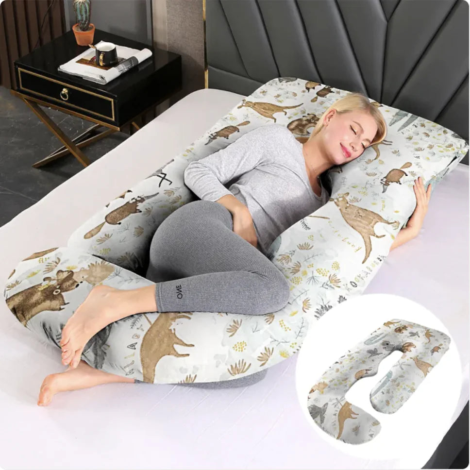 J-Shaped Pregnancy Support Pillow