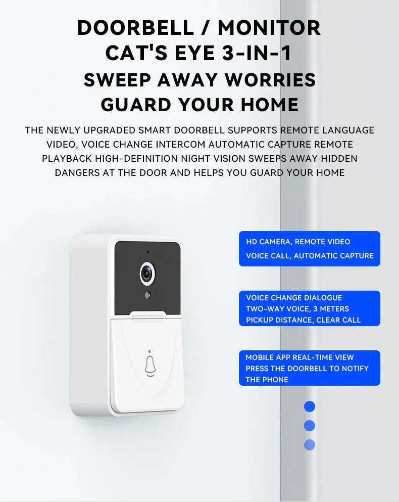 Smart WiFi Doorbell with Video Intercom