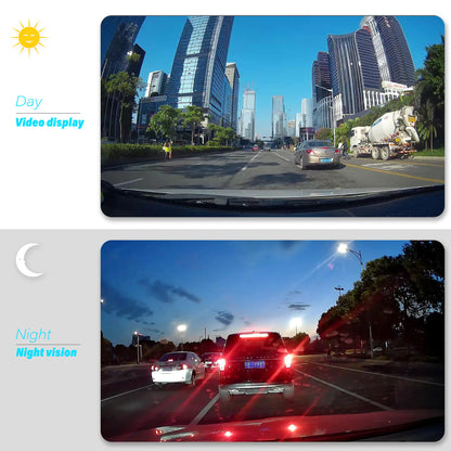 Full HD 1080P Dual Lens Car Dash Cam with 4" Screen and Night Vision