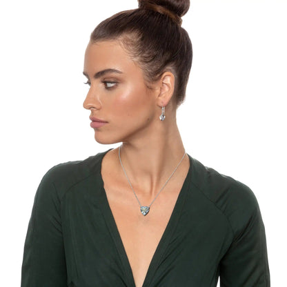 Heartfelt Silver 925 Love Pendant &amp; Earrings Set