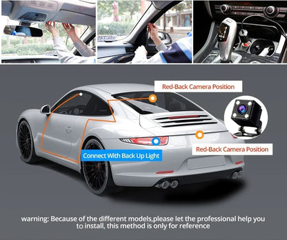 HD Triple View Dash Cam with G-Sensor