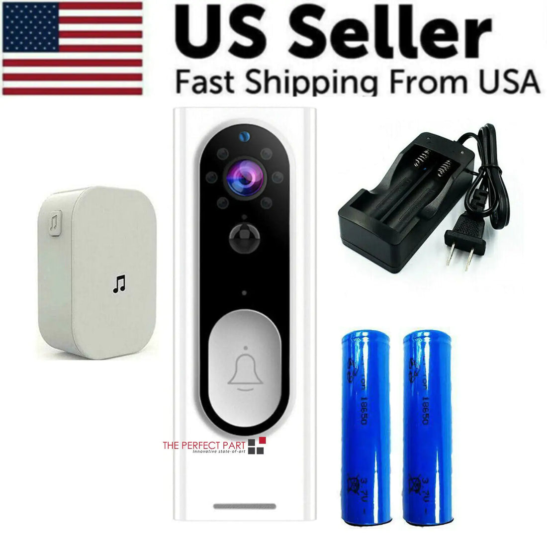 HD 1080P WiFi Ring Doorbell with Security Camera