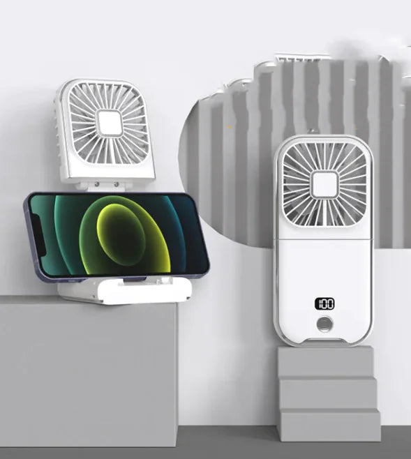 Compact Dual-Mode Travel Fan, USB Charged