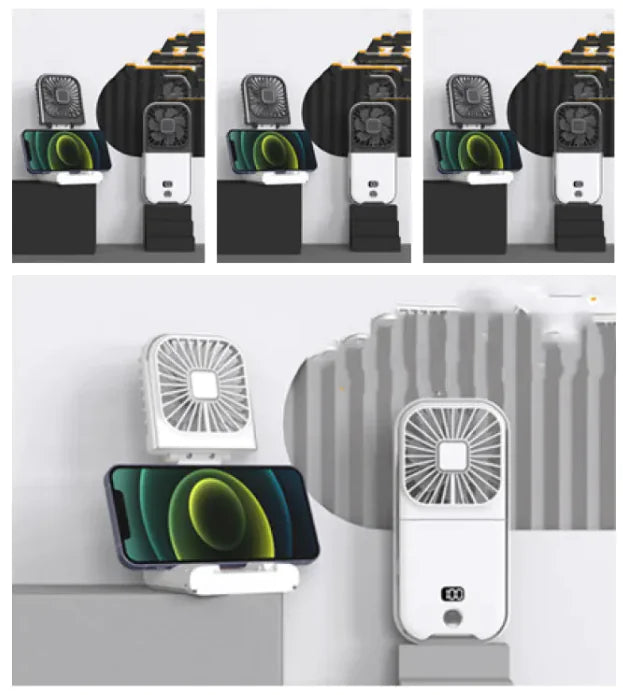 Compact Dual-Mode Travel Fan, USB Charged
