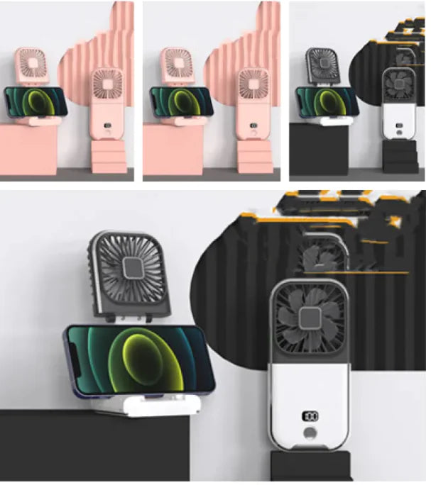 Compact Dual-Mode Travel Fan, USB Charged