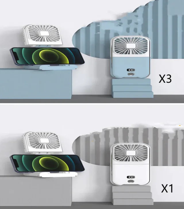Compact Dual-Mode Travel Fan, USB Charged
