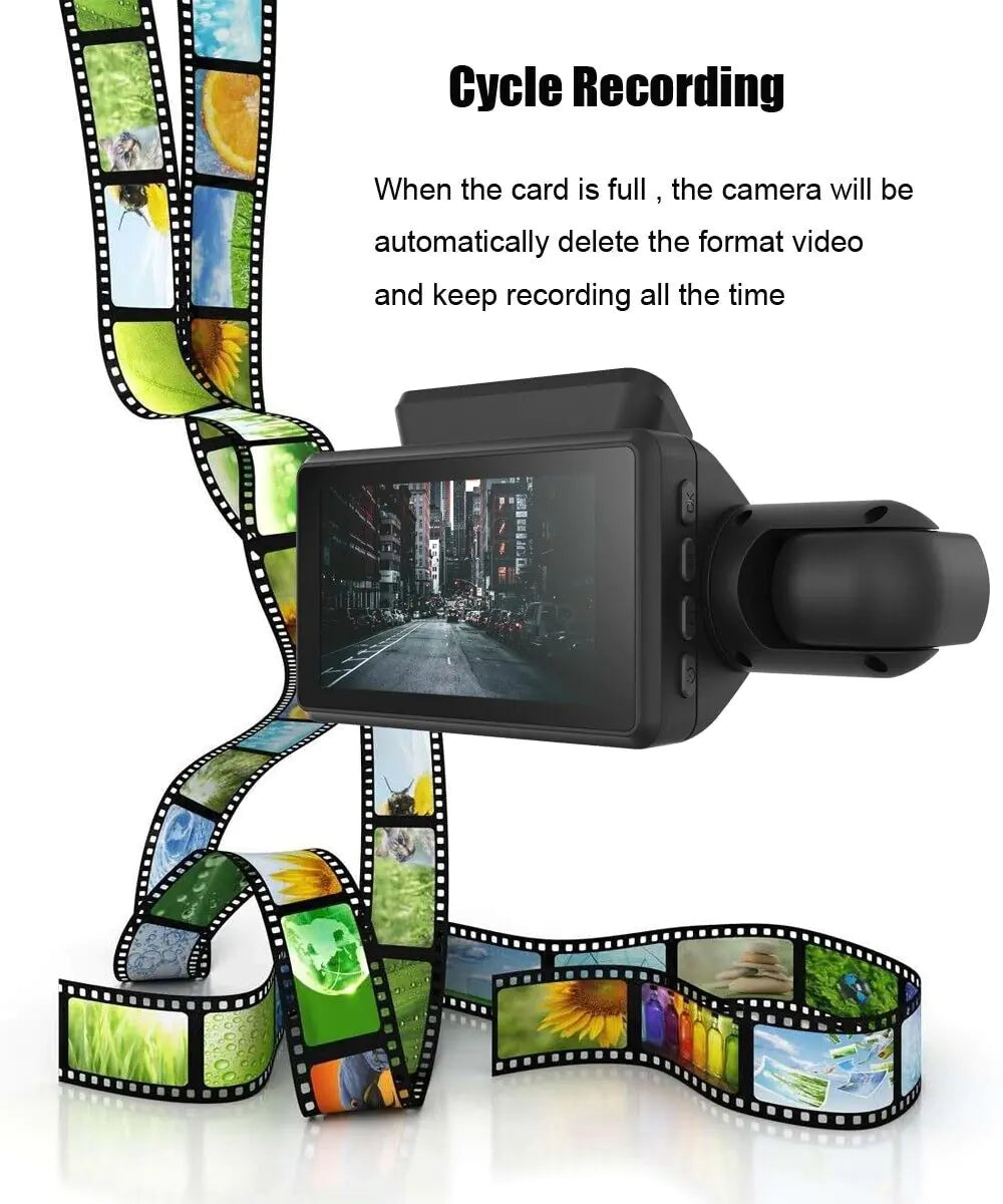 Dual Lens 1080P Car DVR &amp; Dash Cam Recorder