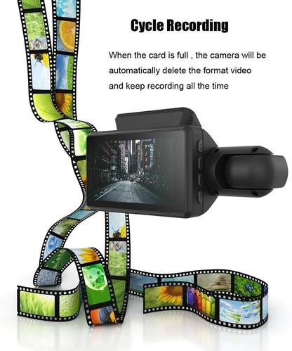 Dual Lens 1080P Car DVR &amp; Dash Cam Recorder