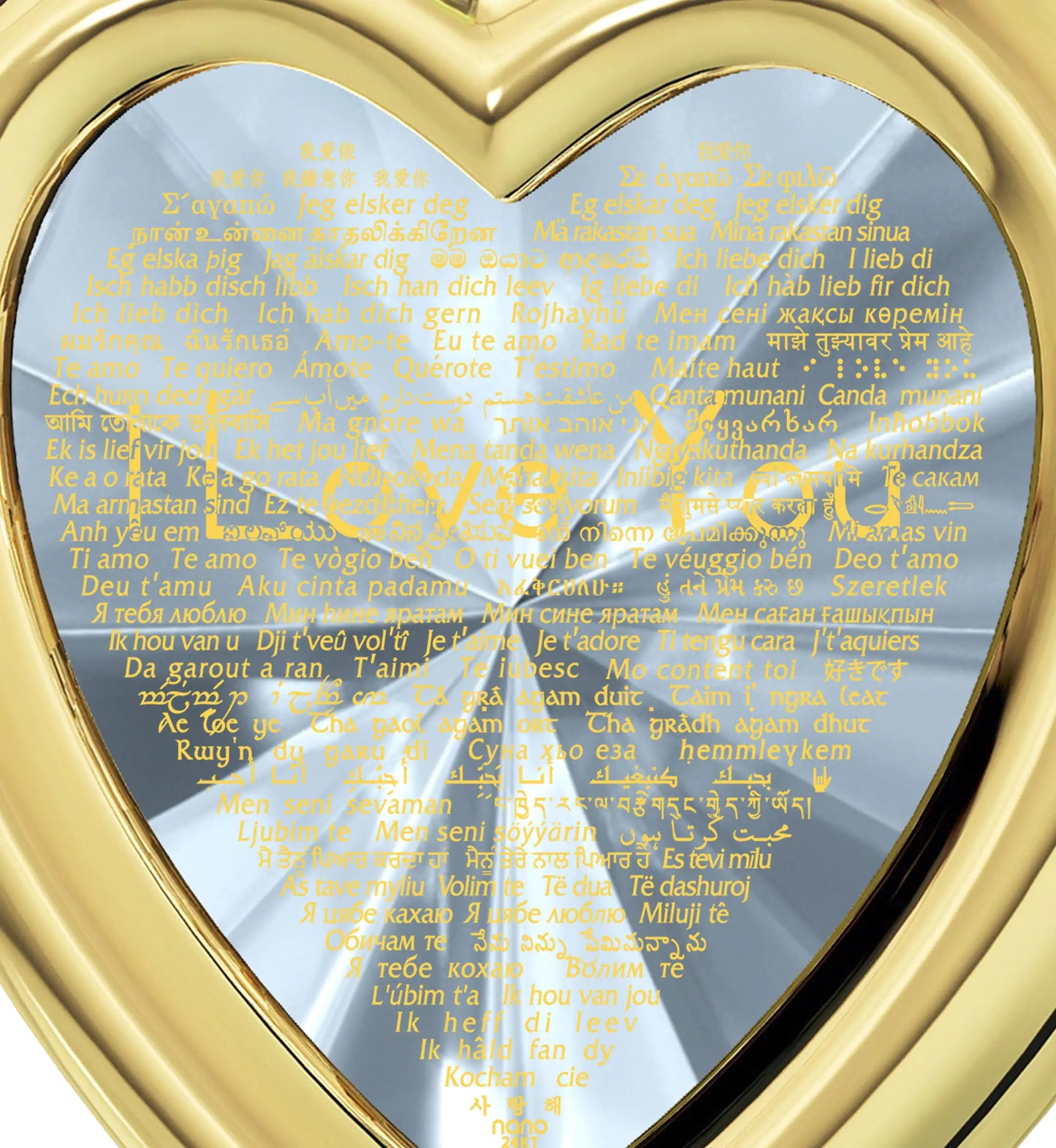 Multilingual Love Heart Jewelry Set