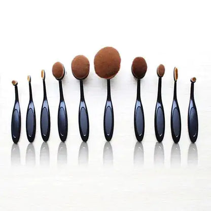Oval Pro 10-Piece Makeup Brush Set