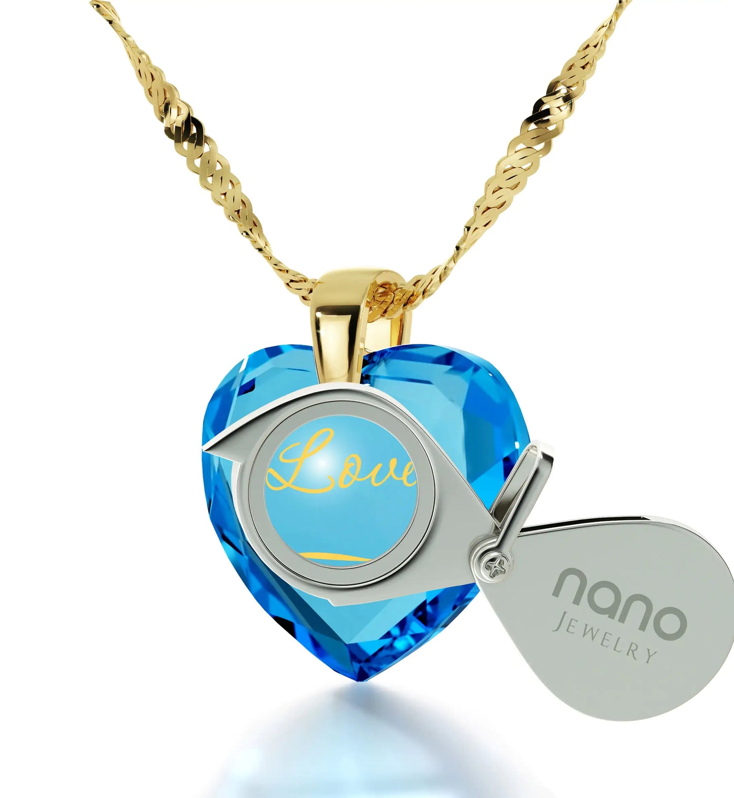 24k Gold Infinity Heart Love Pendant Necklace